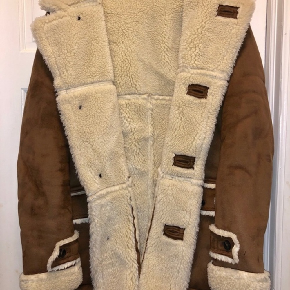BRAND NEW ZARA Man Shearling Coat - Picture 2 of 6